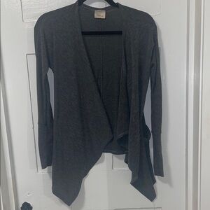Pretty Good Charcoal Open Front Cardigan with Pockets